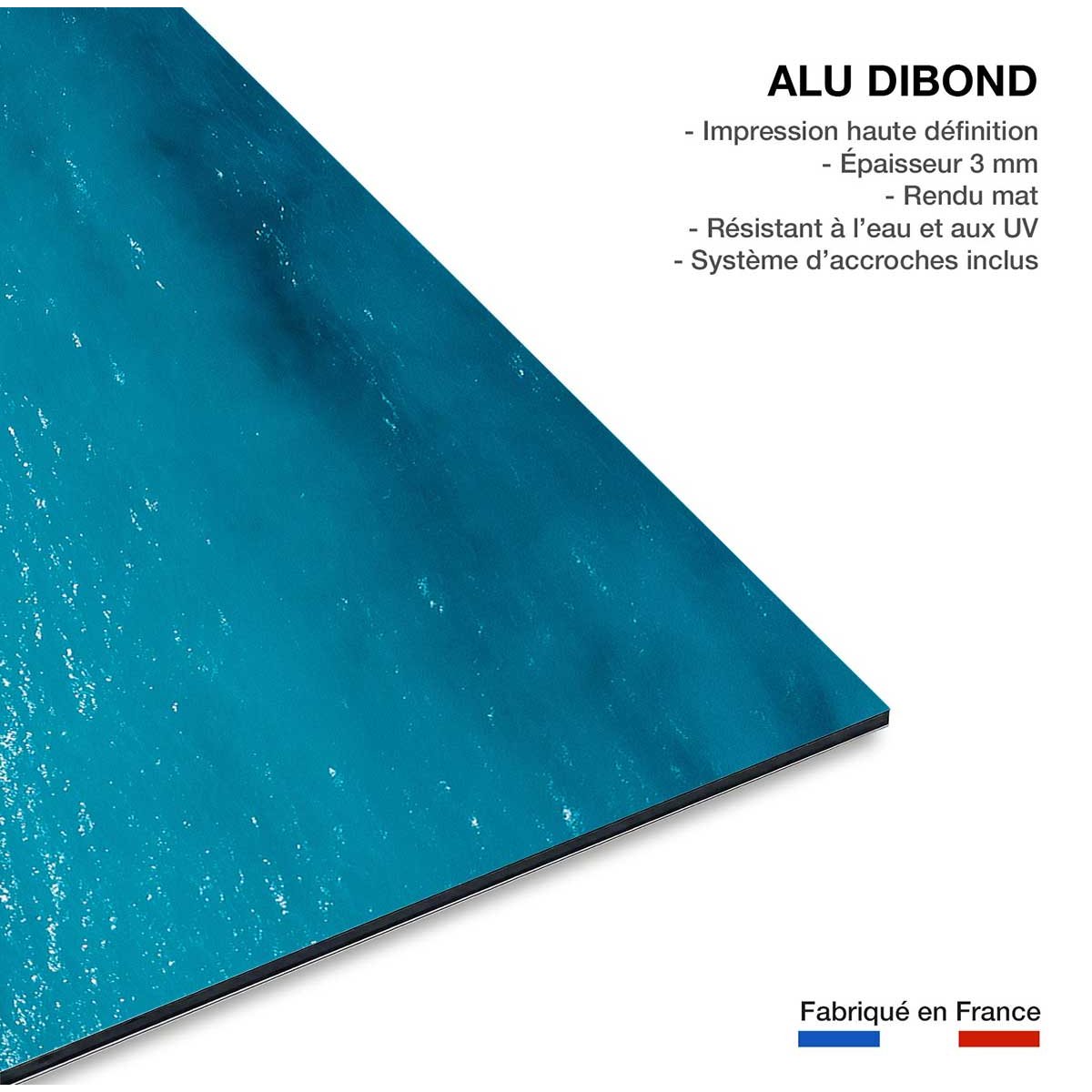 Tableau mer croisement bleu tableau alu dibond, HEXOA