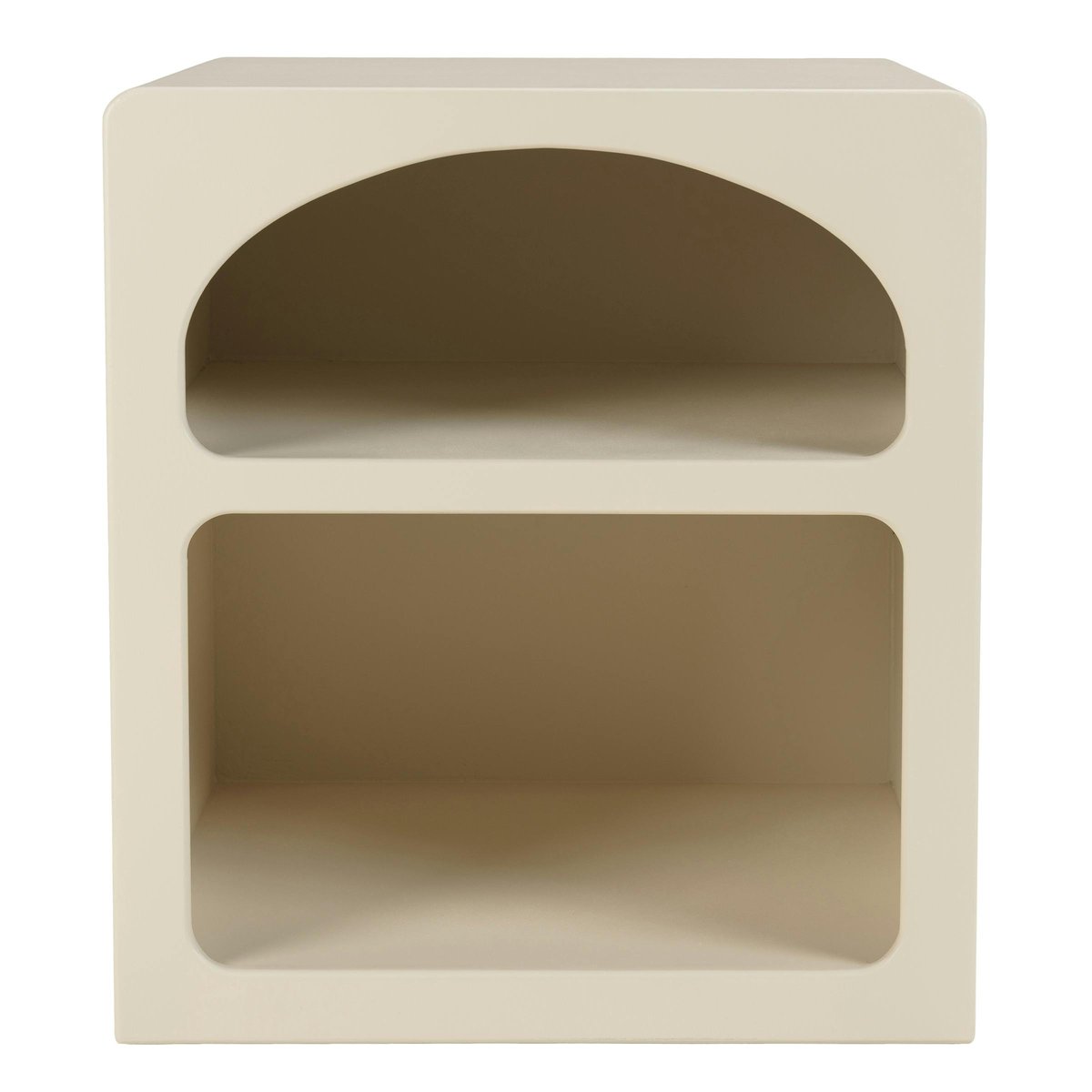 Chevet 2 niches 45x40cm en bois peint couleur beige NELIA beige, PIER IMPORT