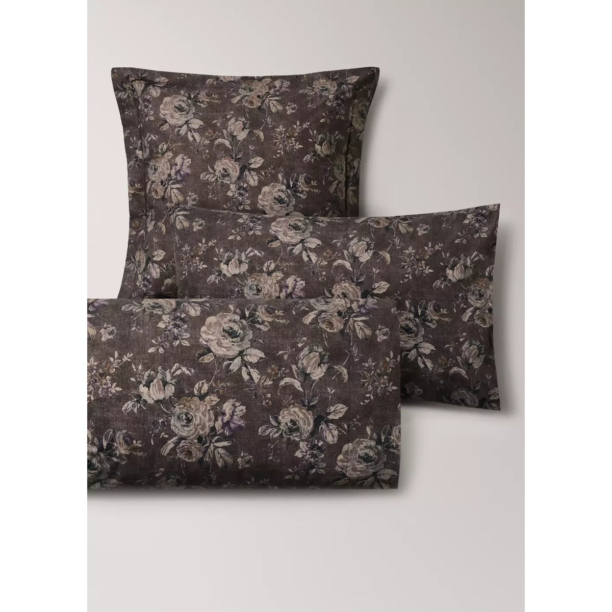 Taie d’oreiller en imprimé fleuri 45x110 cm marron, MANGO HOME