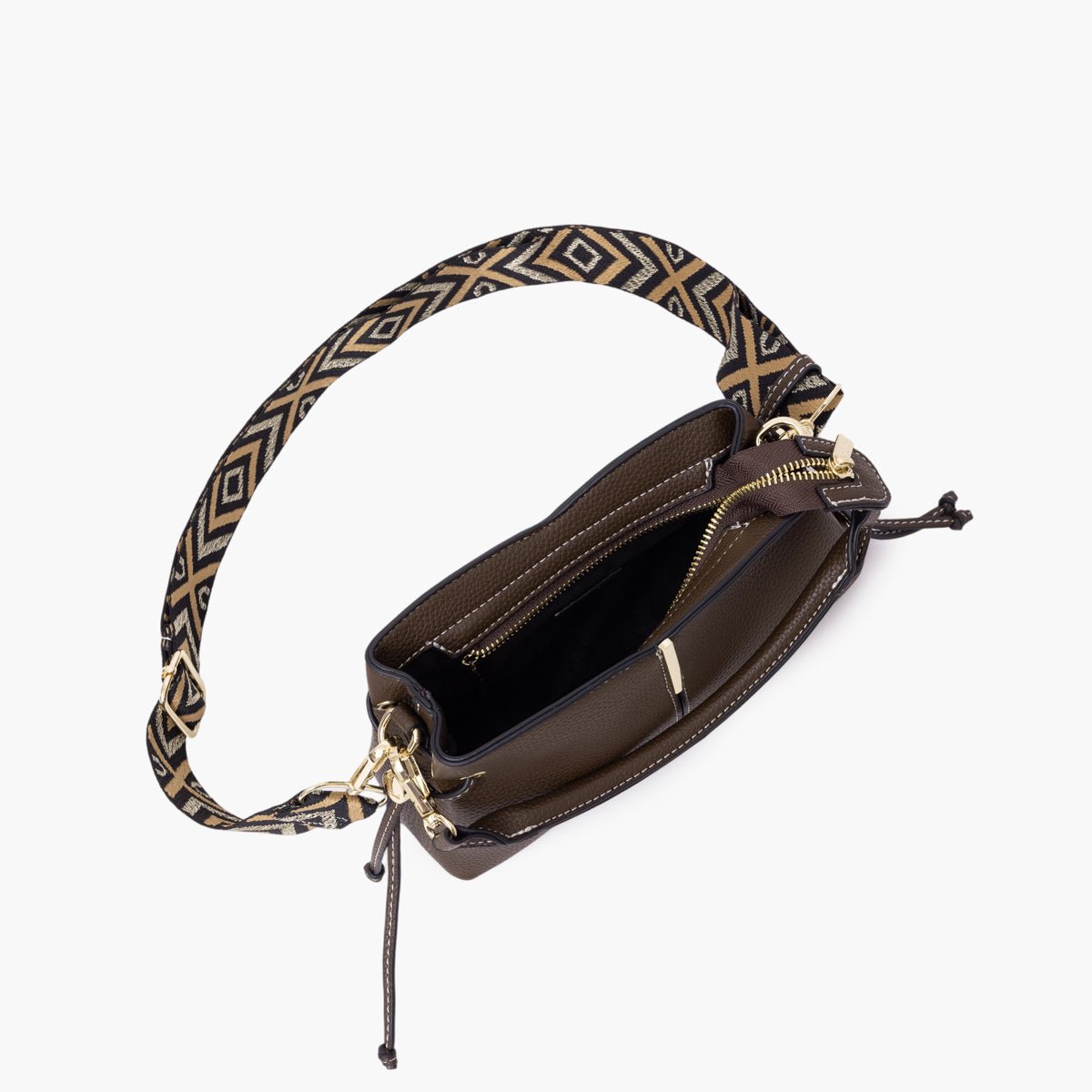 Petit sac porté épaule Taloum S marron, LOLLIPOPS