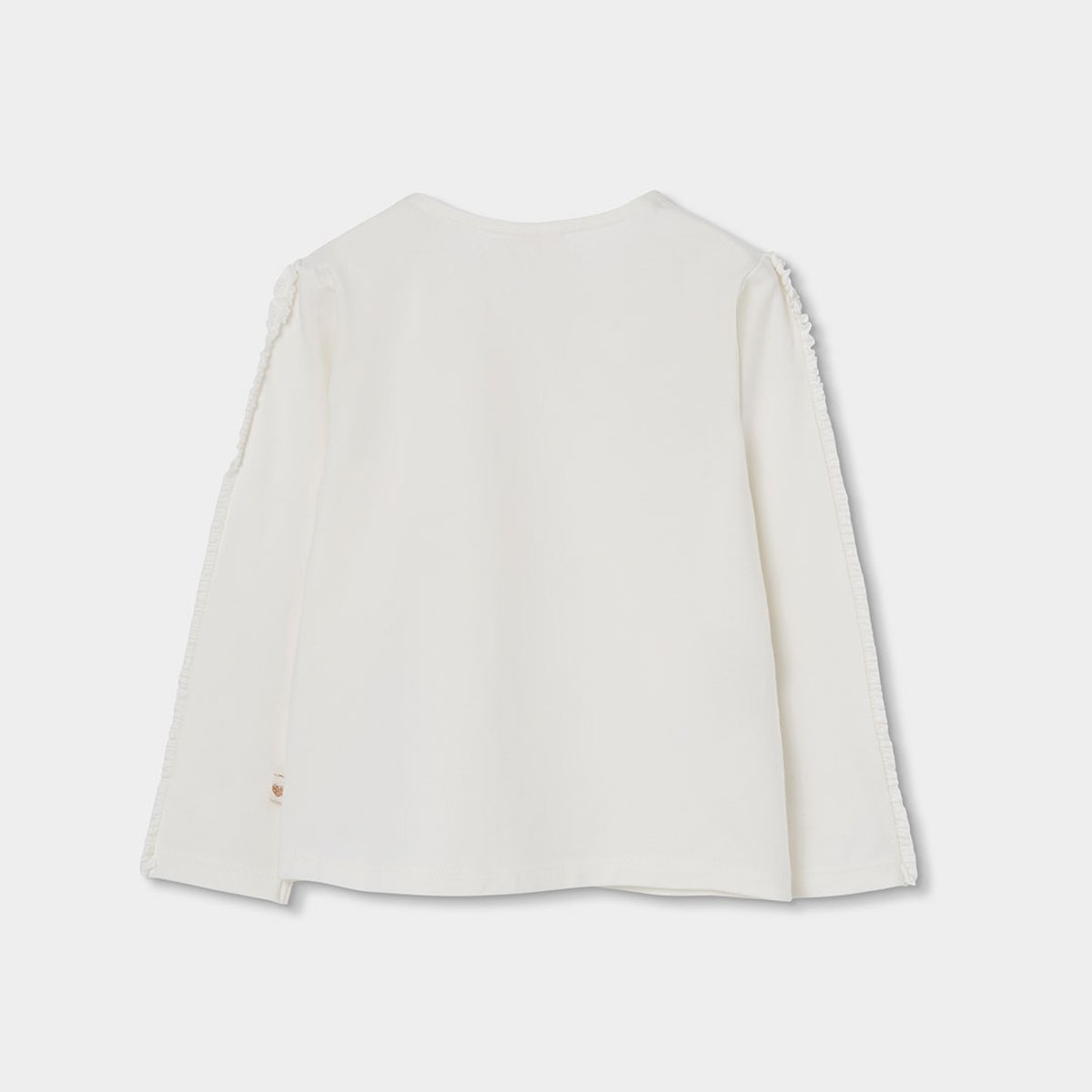 T-shirt fille en maille avec étoiles blanc, BOBOLI