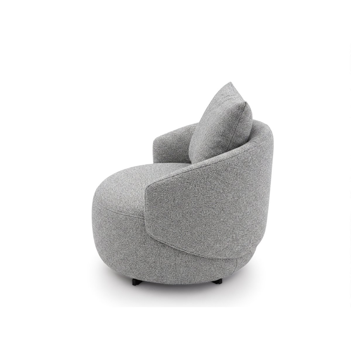 Fauteuil tissu chiné, LEXIE gris, BOBOCHIC