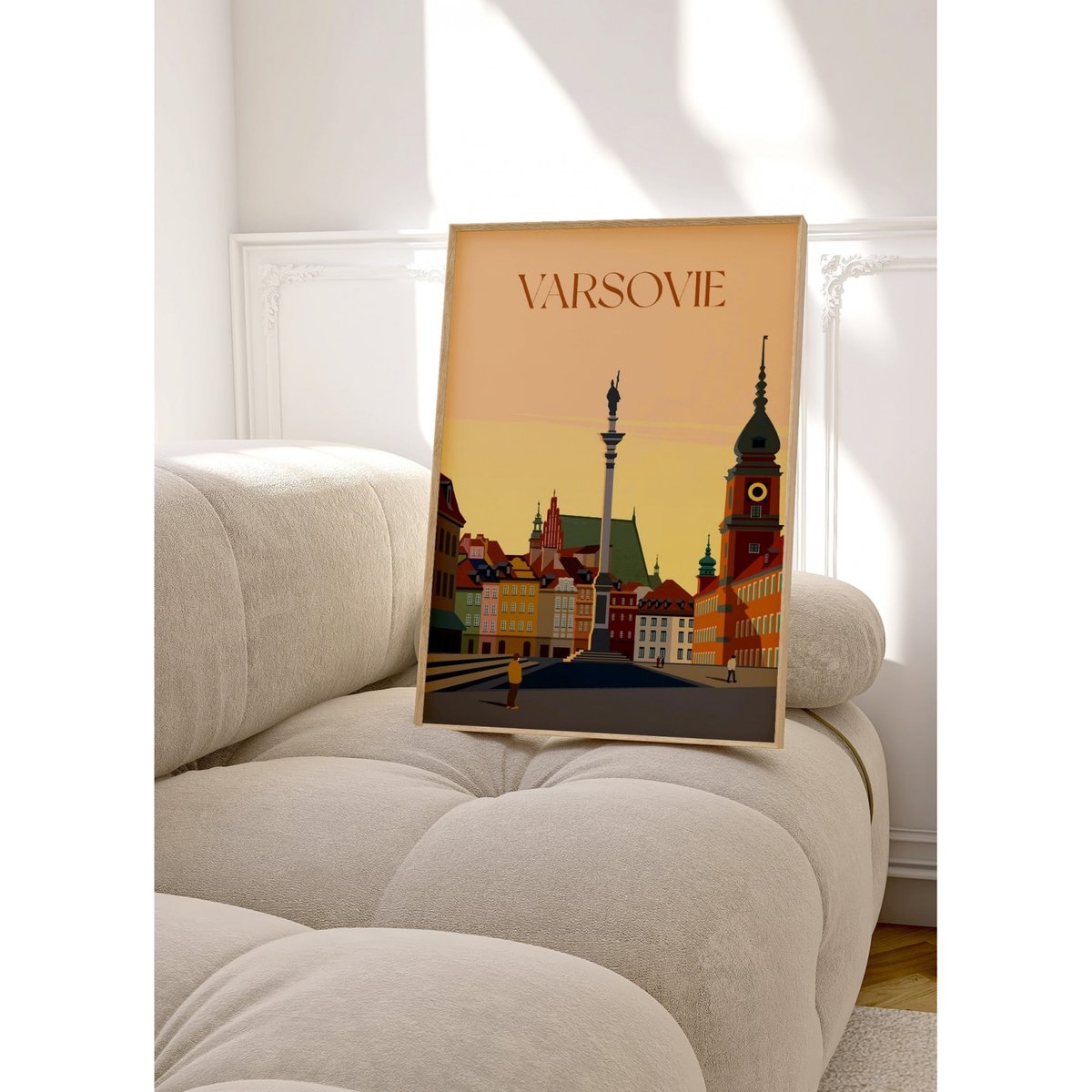 Affiche ville Varsovie blanc, L'AFFICHERIE