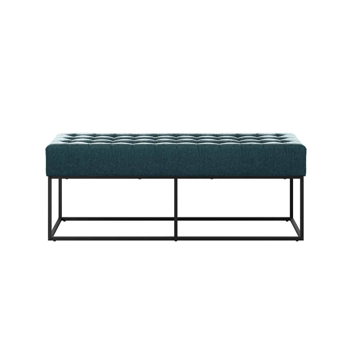 Brogan Button Tufted Chenille Dining Bench (120 cm) sapphire blue, SO'HOME