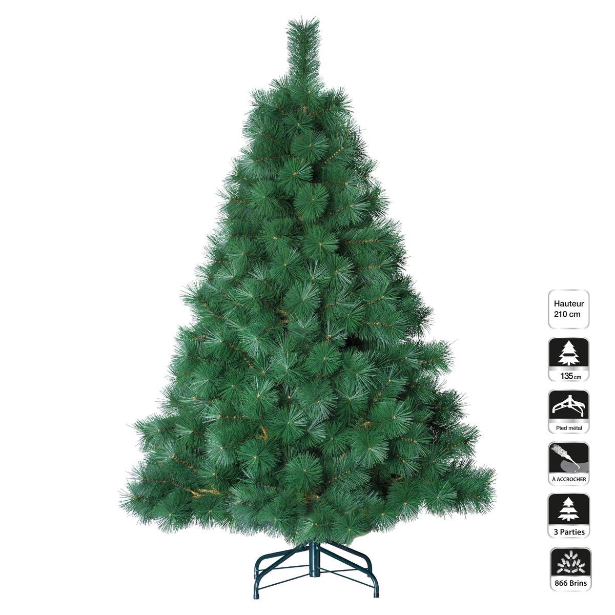 Sapin Nebraska Spruce 210 cm vert, FEERIC LIGHTS & CHRISTMAS