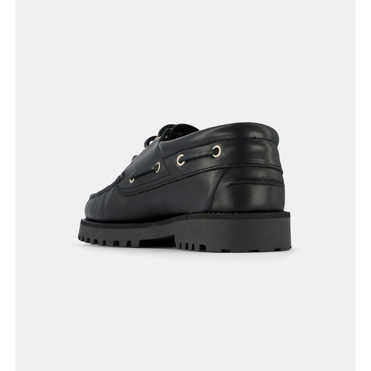 Chaussures bateau alix cuir noir, GALERIES LAFAYETTE