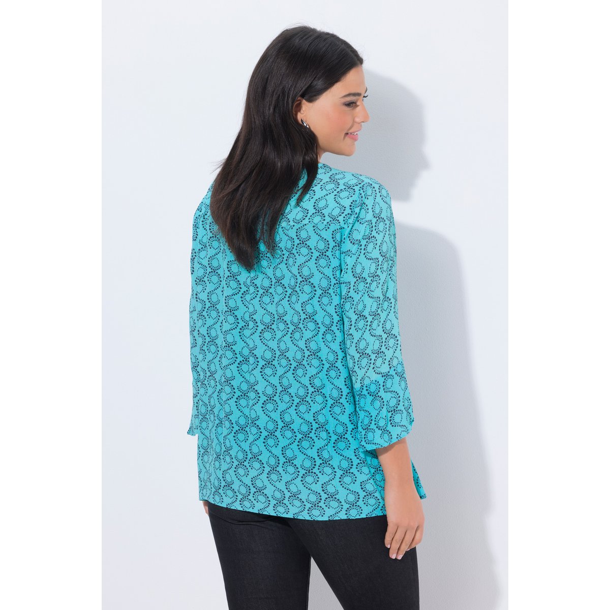 Tunique coupe évasée aqua foncé, ULLA POPKEN