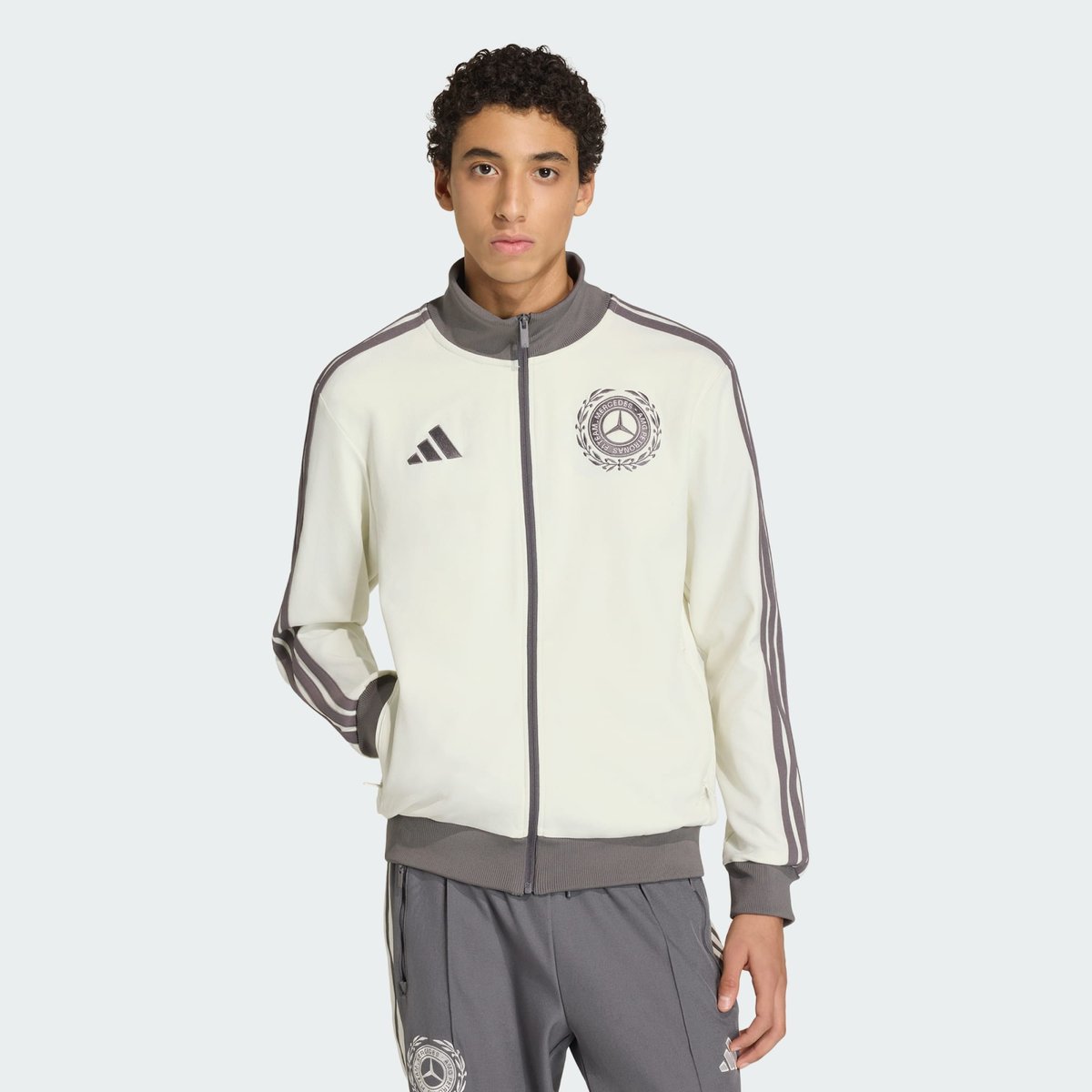 Veste De Survêtement Hommes Mercedes - Amg Petronas Formula 1 Team Silver Arrows Icon off white / granite, adidas Performance