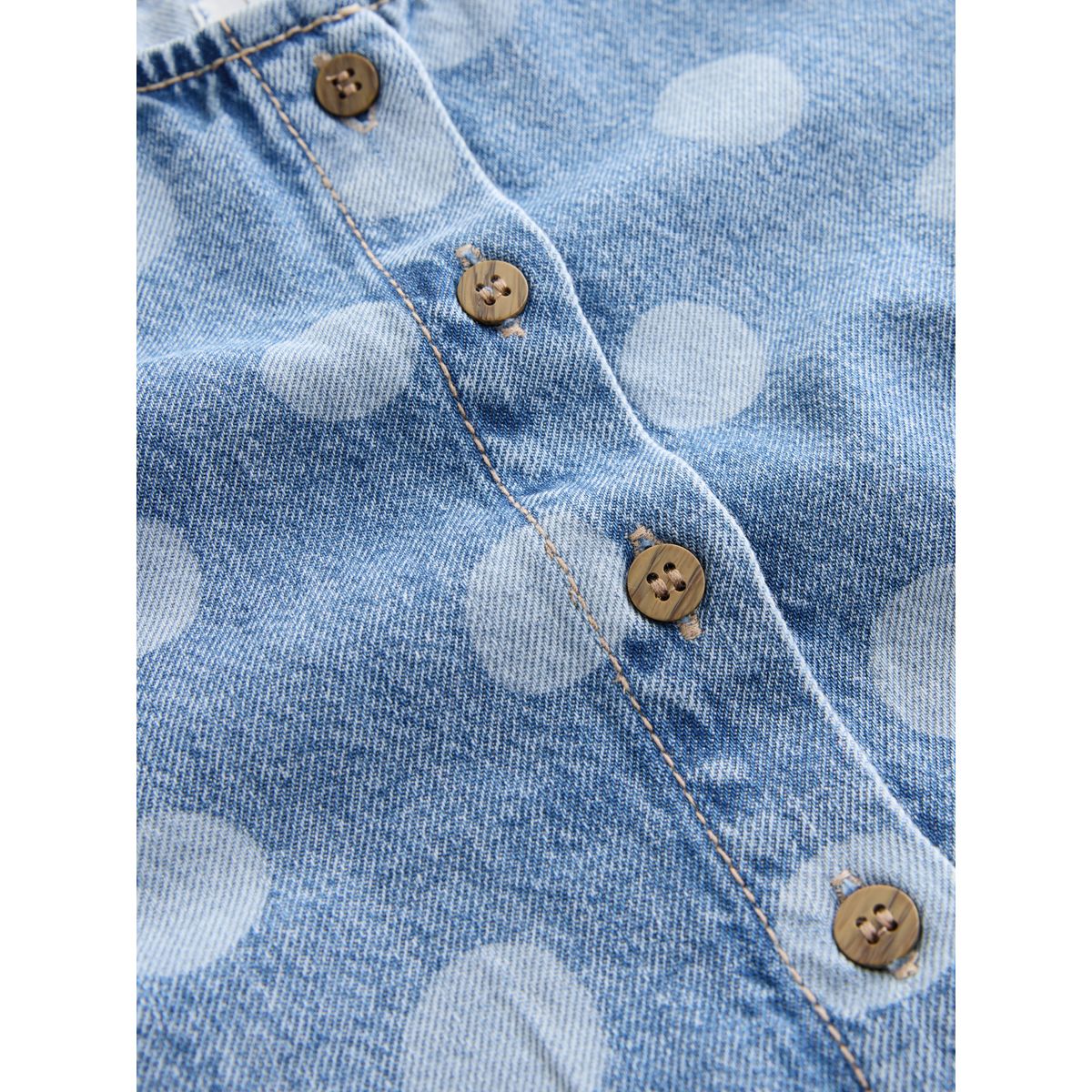 Ensemble gilet et short en jean à pois bleu moyen, NEXT