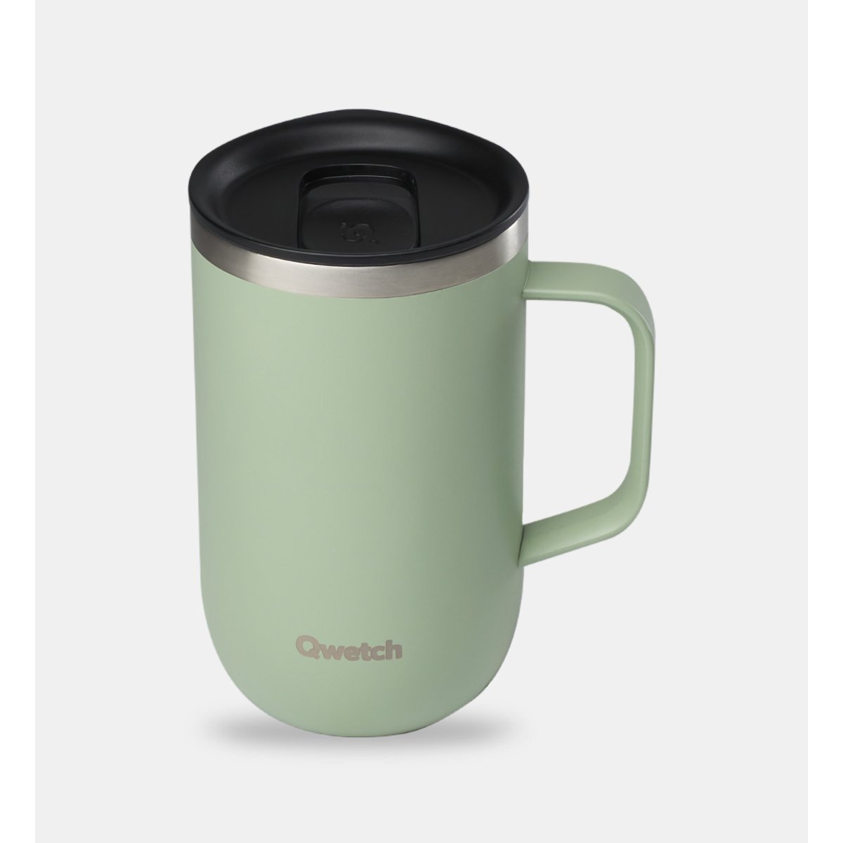 Grand mug de voyage vert tilleul, QWETCH