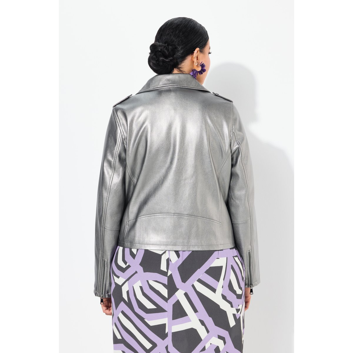 Perfecto en similicuir argent, ULLA POPKEN
