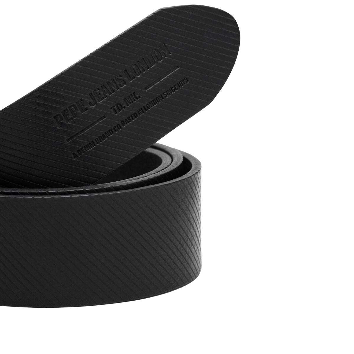 Ceinture En Cuir Texturé noir, PEPE JEANS
