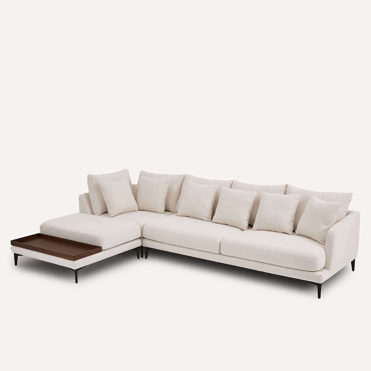 Canapé d'angle en toile polyester, MODERNISTE craie, EMMANUEL GALLINA X AM.PM