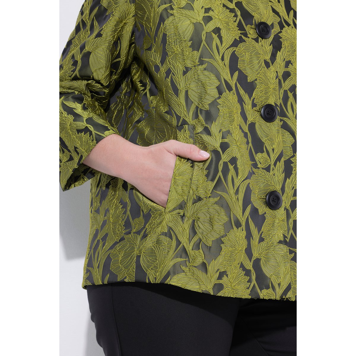 Veste Jacquard sorbet au citron vert, ULLA POPKEN