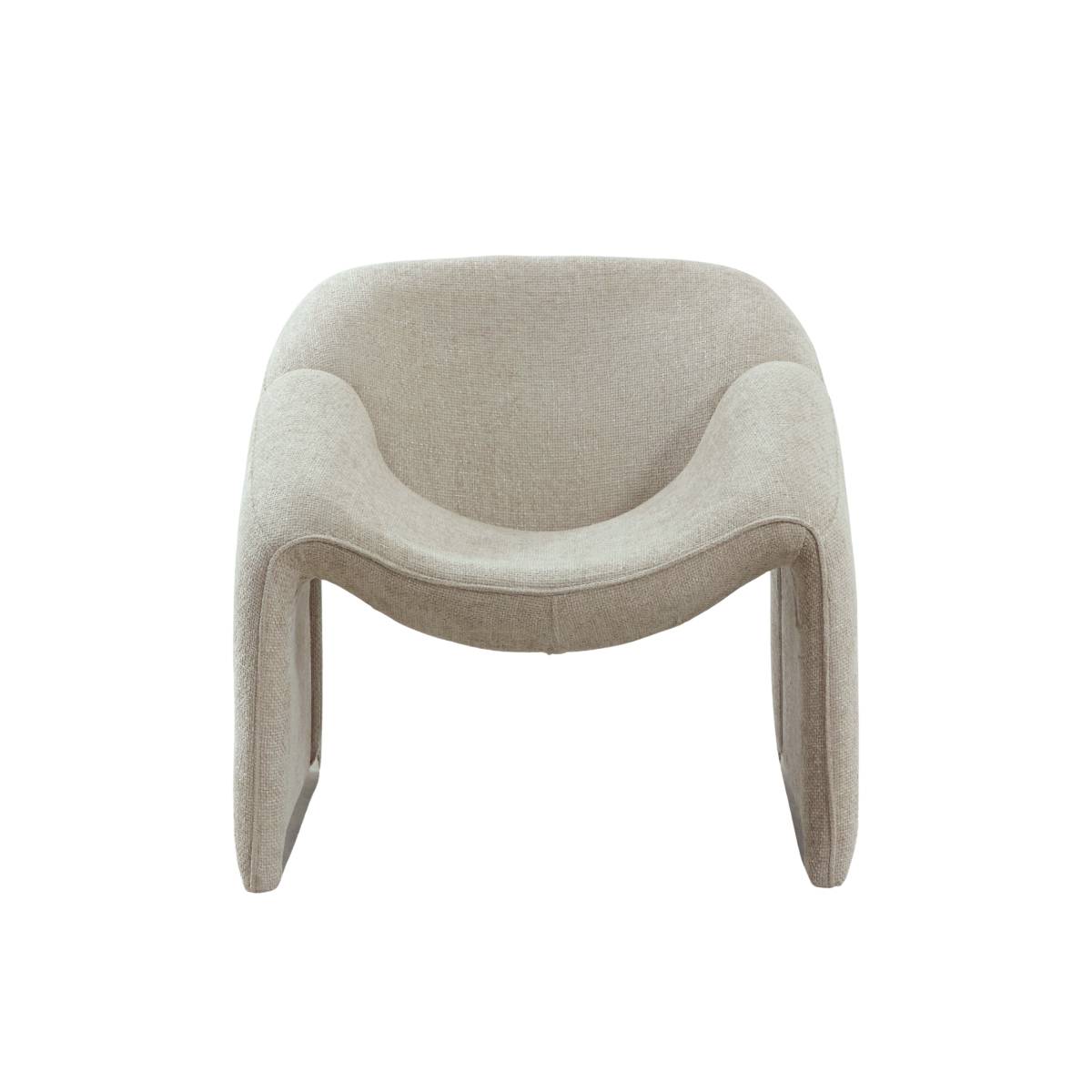 Fauteuil en tissu THÉA blanc, MADE IN MEUBLES
