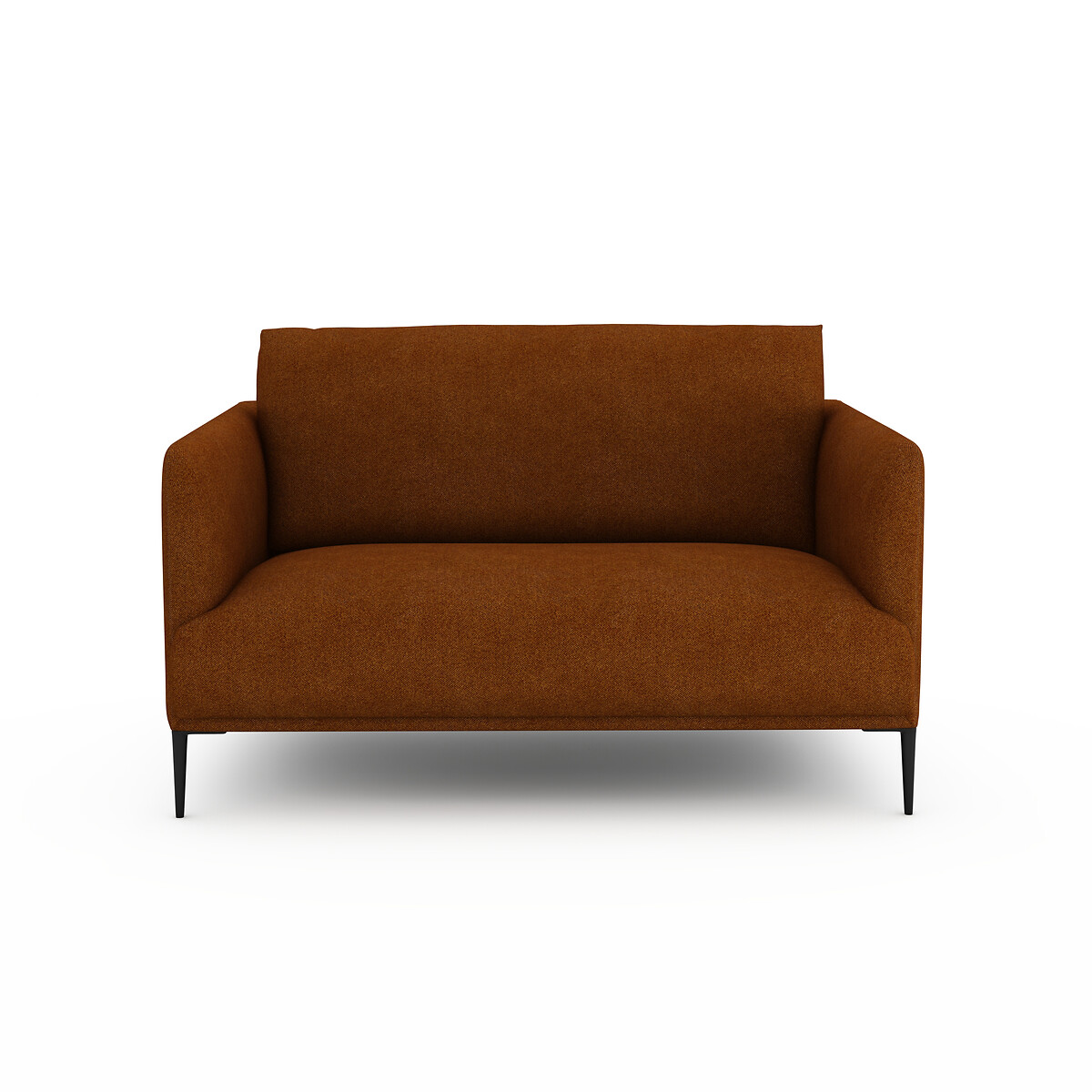 2-zits zetel in gemêleerde gevlochten stof Oscar, ontwerp Emmanuel Gallina amber honing, AM.PM X EMMANUEL GALLINA