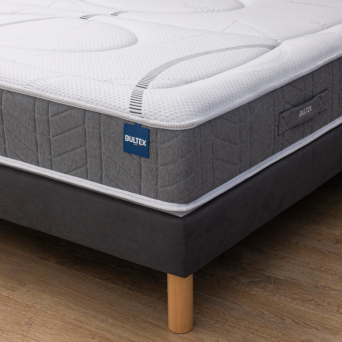 Ensemble matelas mousse HR Smart Repair + sommier blanc/gris, BULTEX