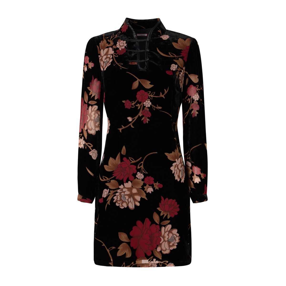 Divine Robe Tunique en Velours Dévoré noir, JOE BROWNS