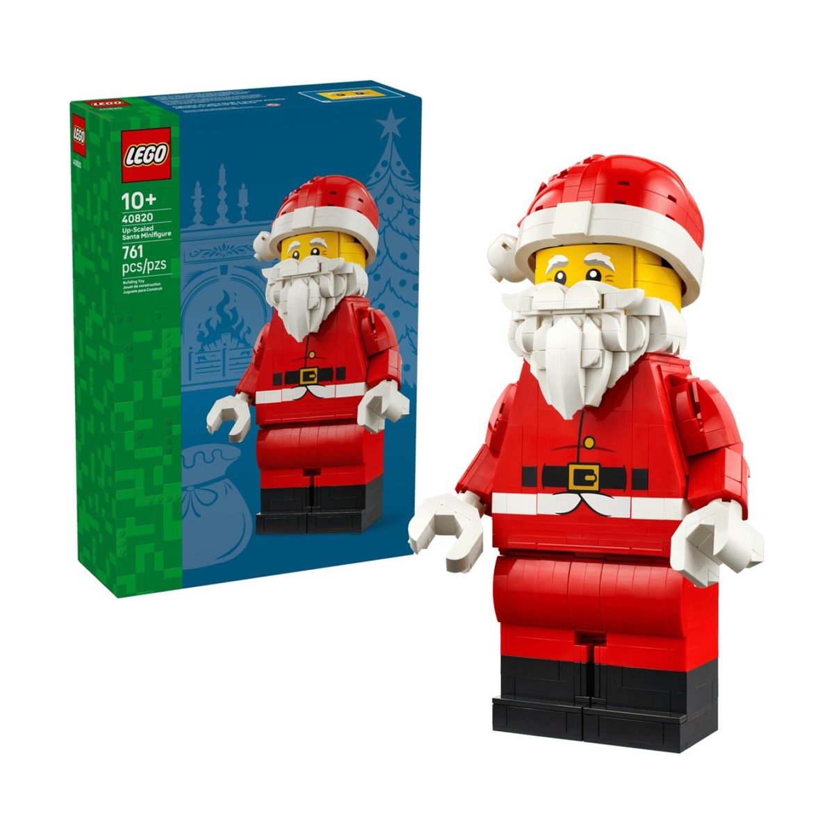 Minifigurine du Père Noël grand format rouge, LEGO