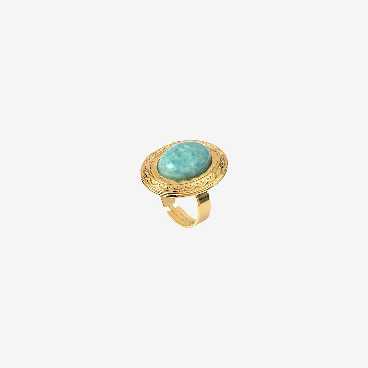Bague ovale eden amazonite bleu, CAROLINE NAJMAN