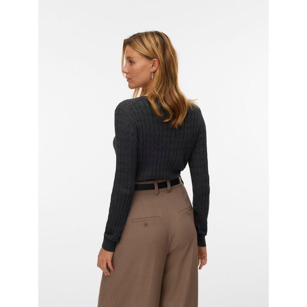 Pull En Maille dark grey melange, VERO MODA
