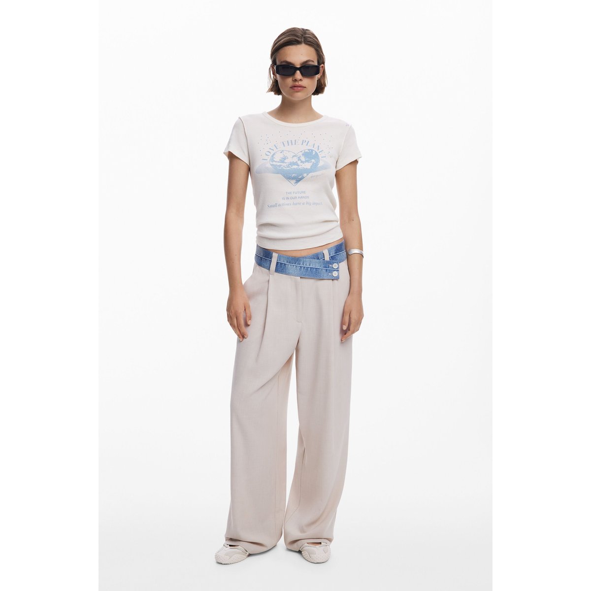 Pantalon long hybride beige, DESIGUAL