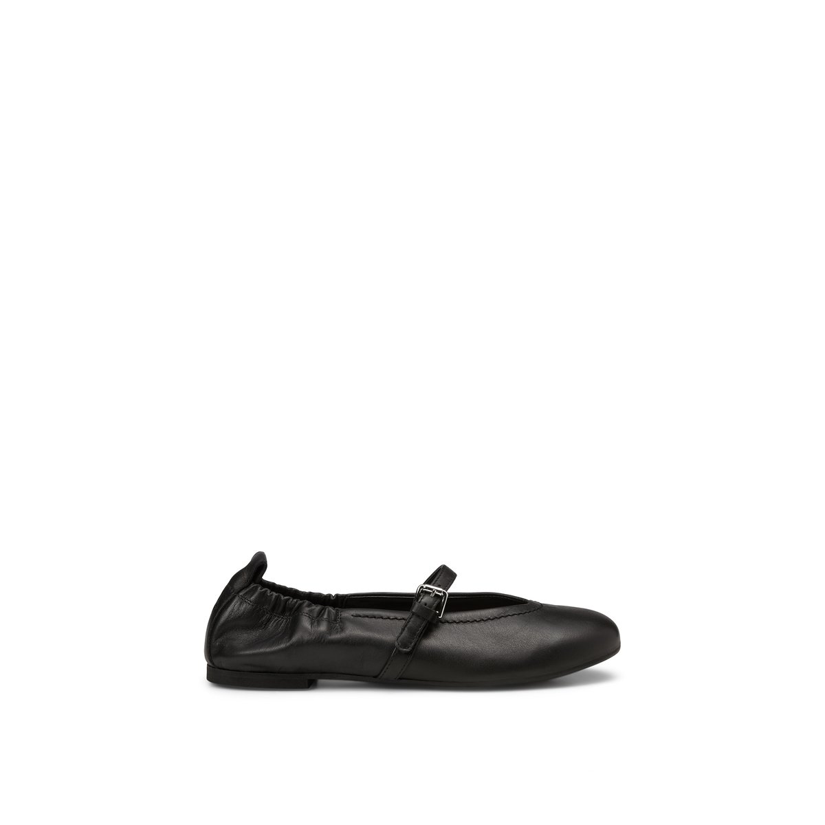 Ballerine en cuir de vache noble schwarz, MARC O'POLO