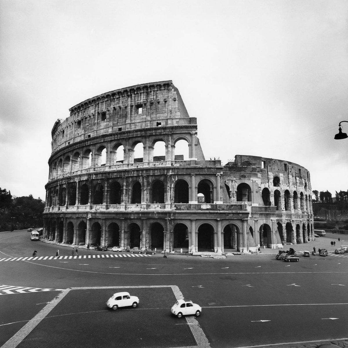 Photo ancienne de Rome, le Colysée tableau alu dibond, HEXOA