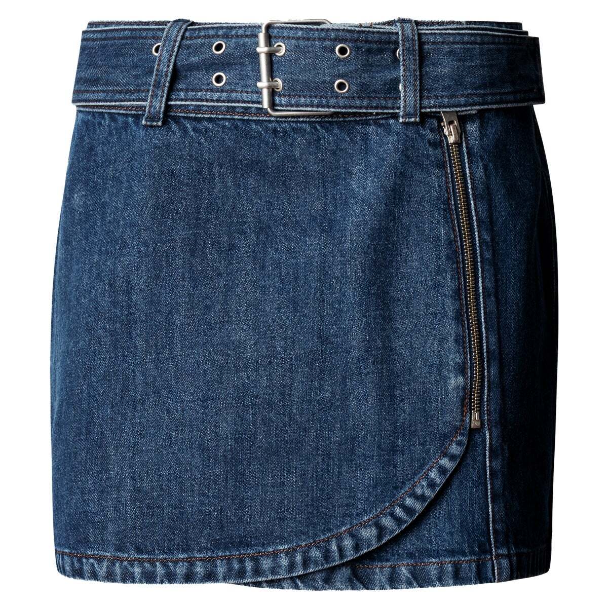 Jupe Courte Coupe Regular En Denim 13oz bleu comfort denim, PEPE JEANS