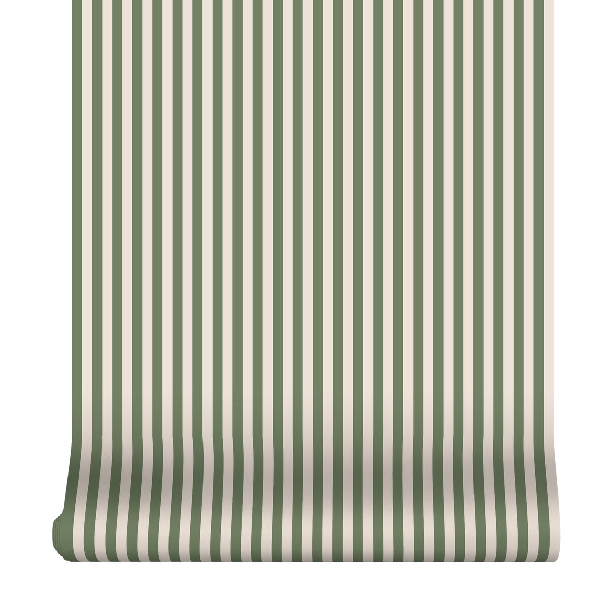 Papier peint petites rayures vintage l'herbe vert, blanc cassé, SUPERFRESCO EASY