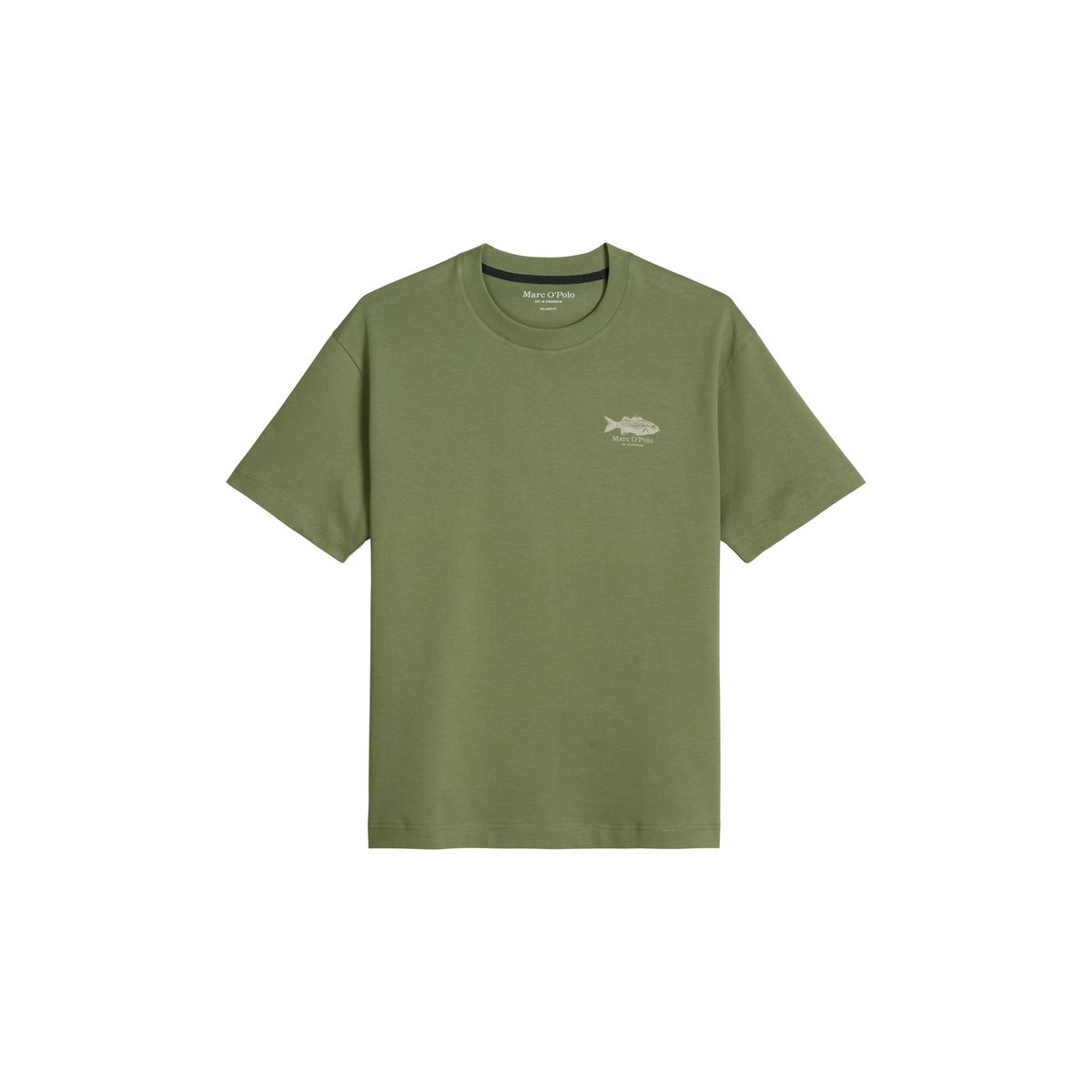 T-shirt loose avec imprimé dos de poisson vert, MARC O'POLO