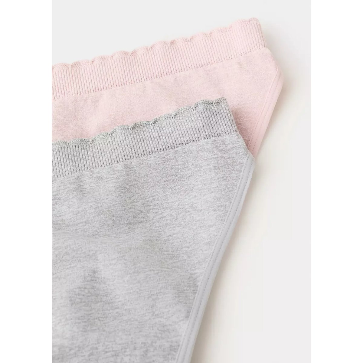 Pack 2 culottes basiques gris chiné moyen, MANGO TEEN