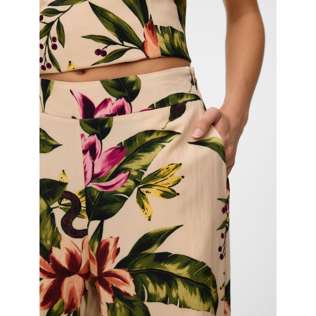 Pantalon À Jambe Large beige - bisque, VERO MODA