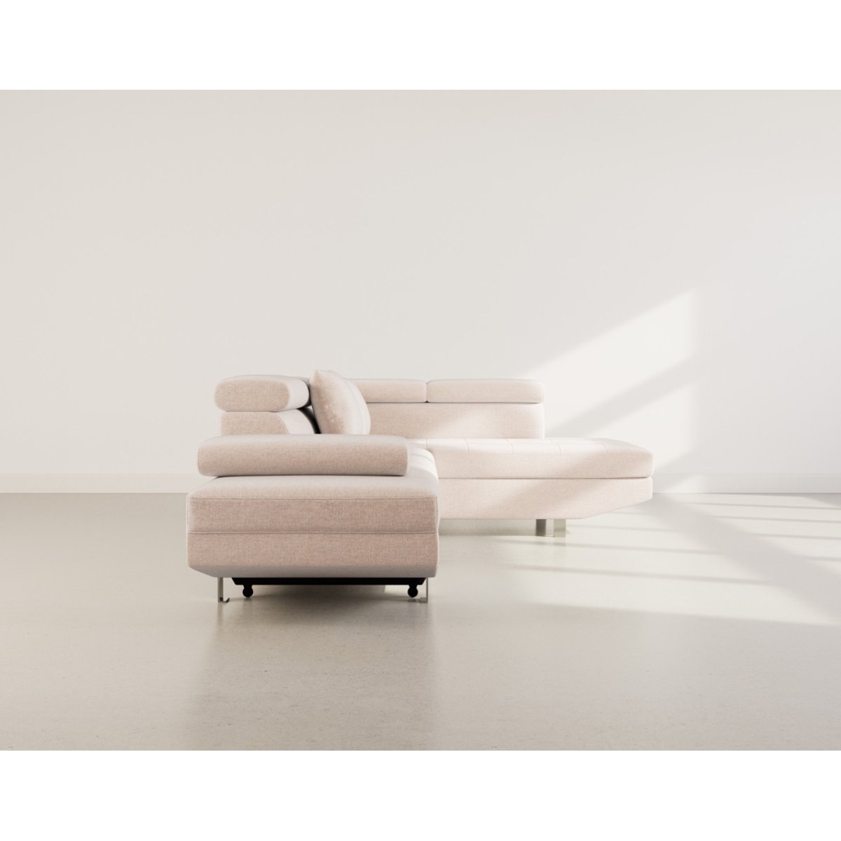 Canapé d'Angle Convertible 5 places - MARGAUX beige, BEST MOBILIER