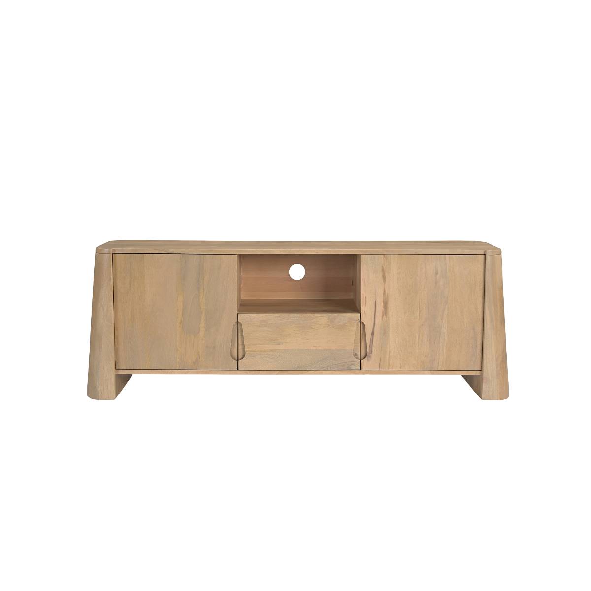 Meuble TV en bois de manguier SORREL bois clair, MADE IN MEUBLES