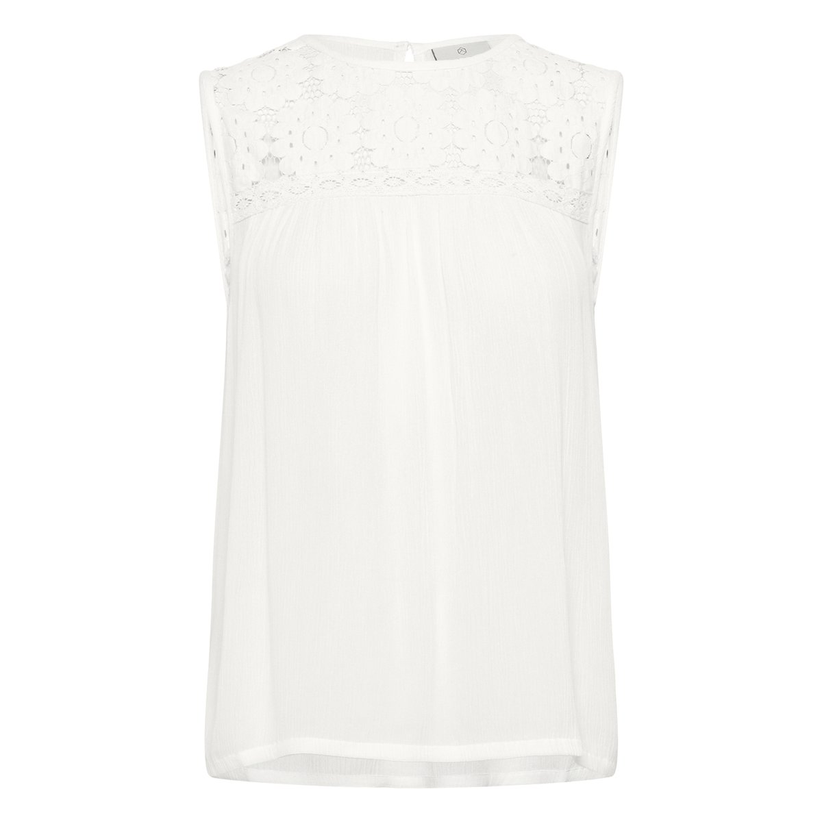 Sleeveless blouse blanc chalk, KAFFE