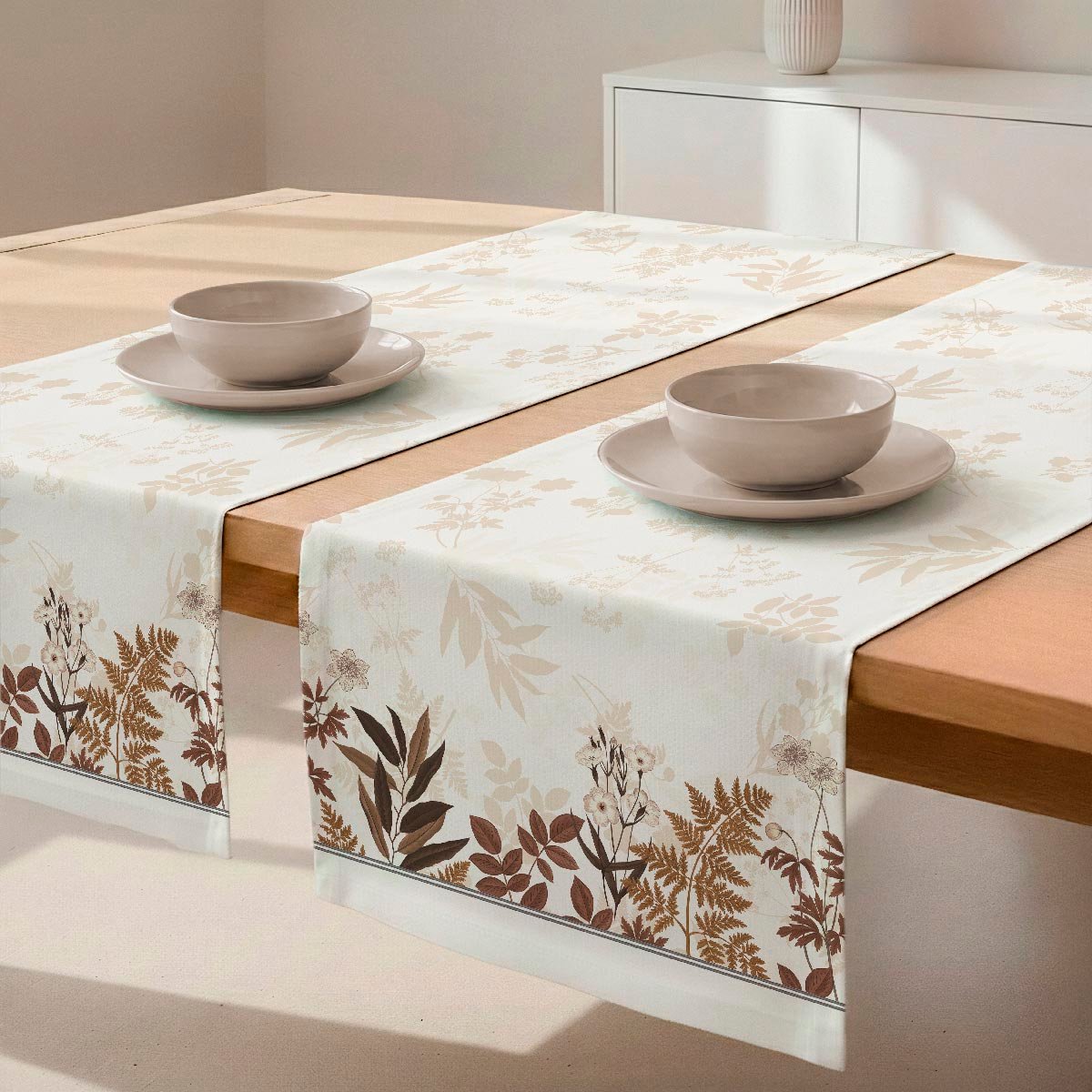 Chemin de table en coton Sienna écru, NAF NAF HOME
