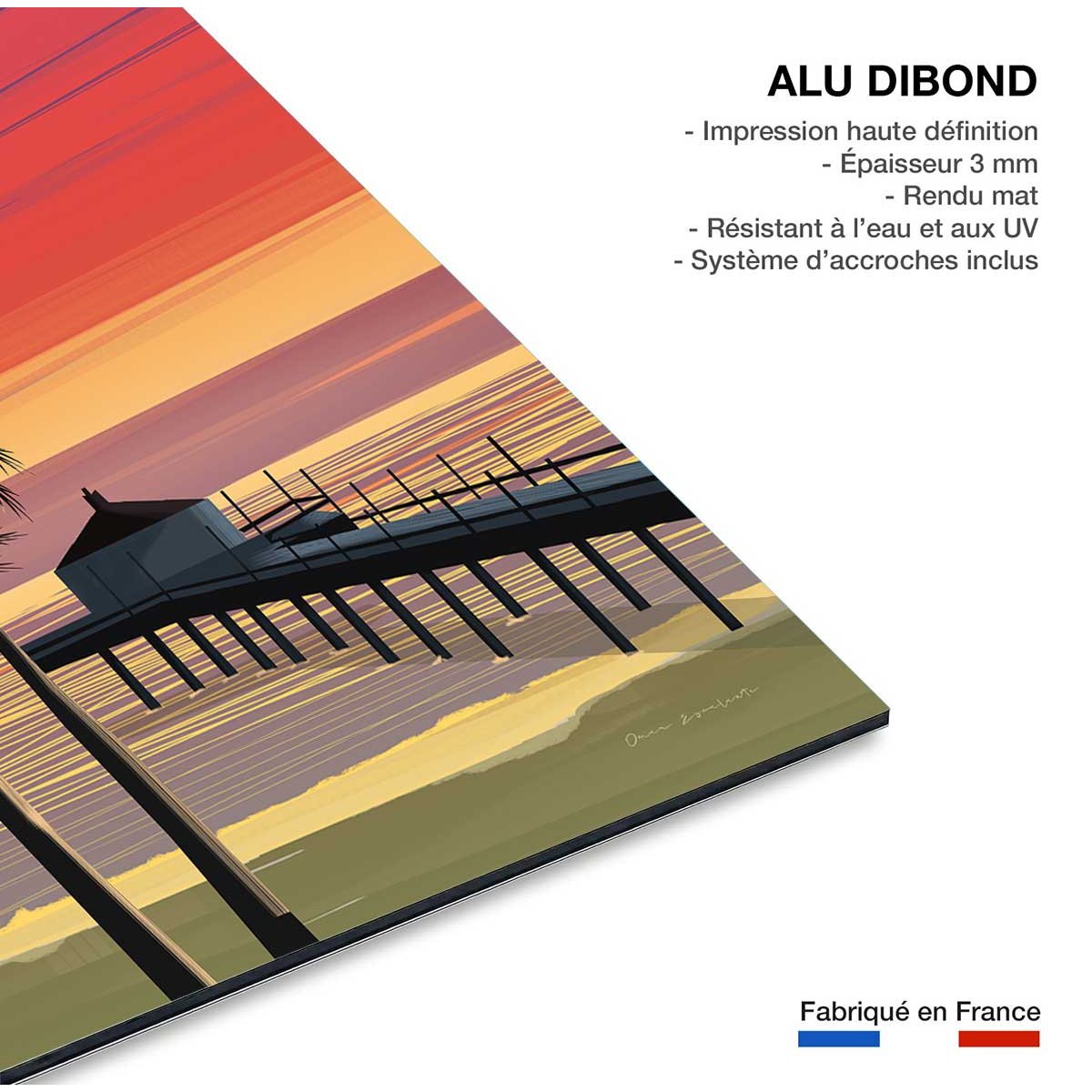 Tableau de voyage California dream tableau alu dibond, HEXOA