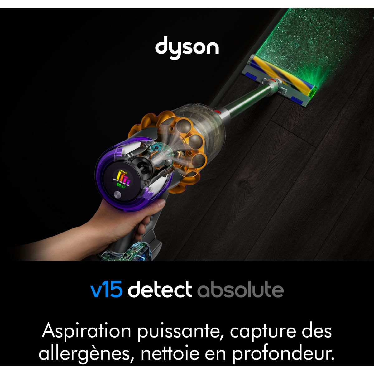Aspirateur balai V15 Detect Absolute couleur unique, DYSON
