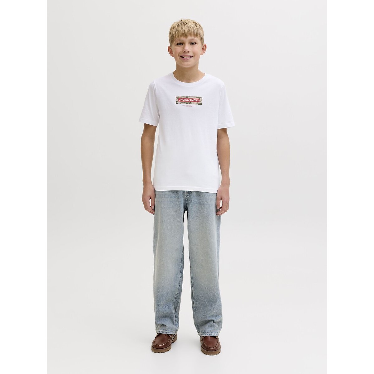 T-shirt maniche corte bianco, JACK & JONES JUNIOR