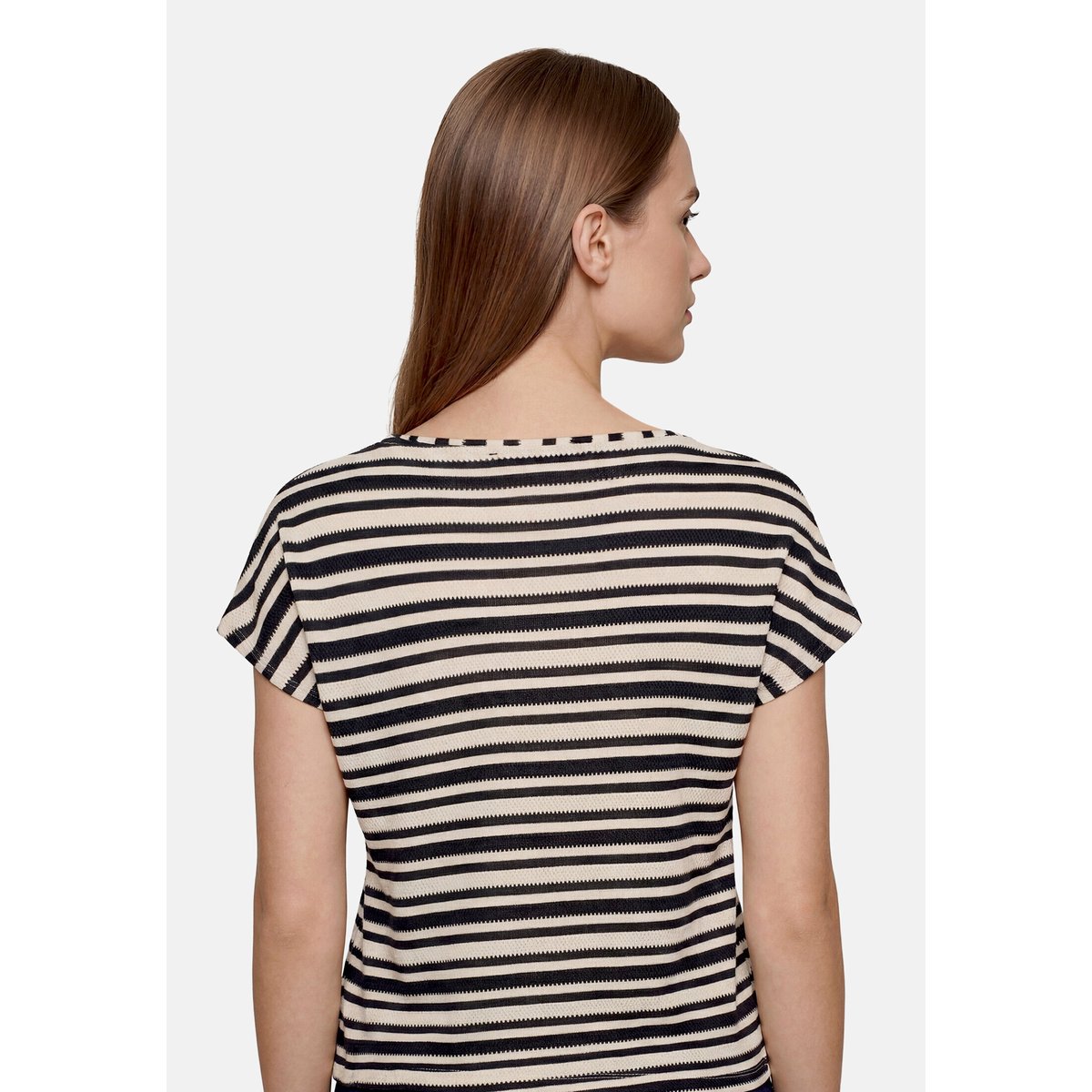 T-shirt à rayures à encolure bateau dark blue/nature, BETTY BARCLAY