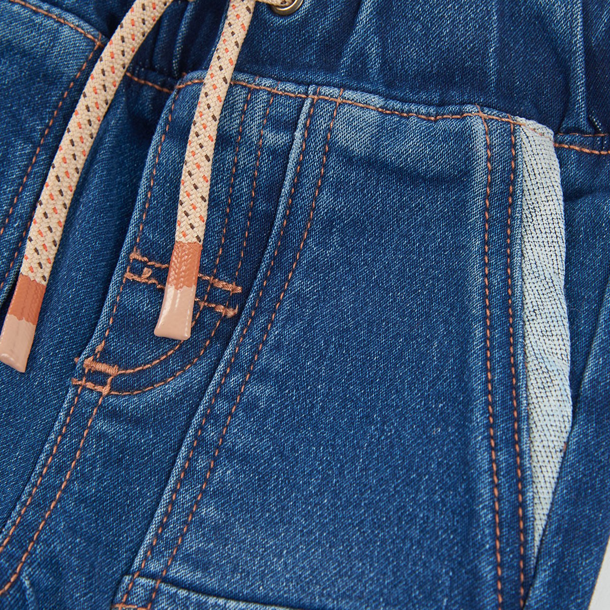 Pantalon garçon denim avec cordon bleu, BOBOLI