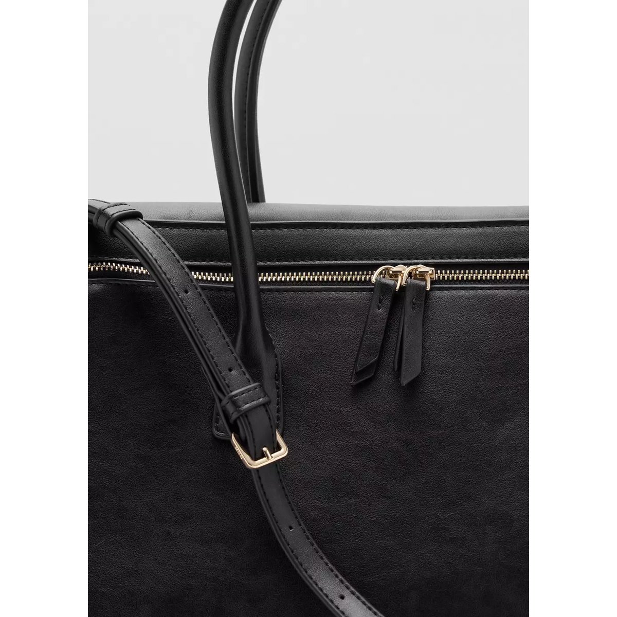 Sac bowling fermetures éclair noir, MANGO