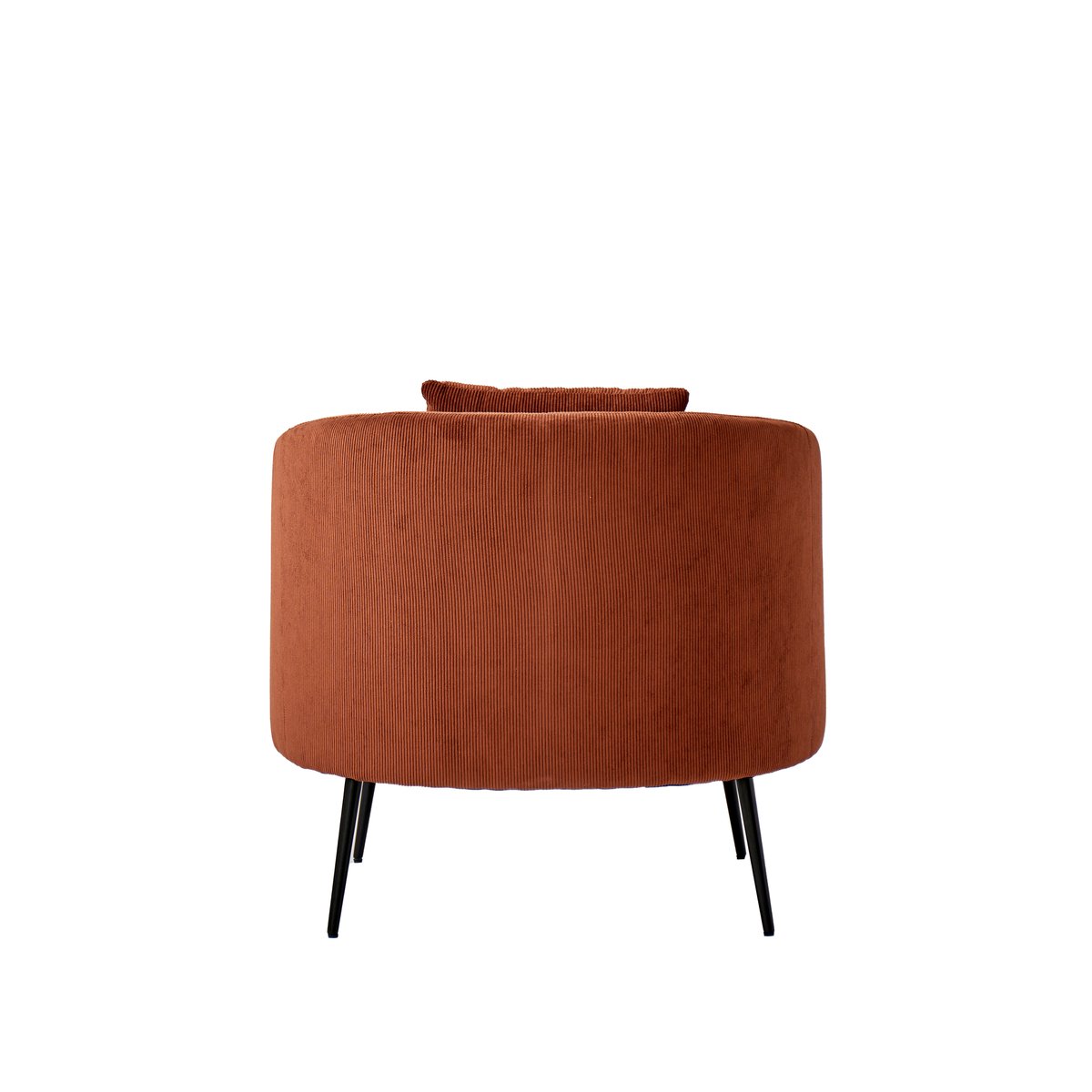 Fauteuil de salon en velours côtelé, DUKE terracotta, NORDLYS
