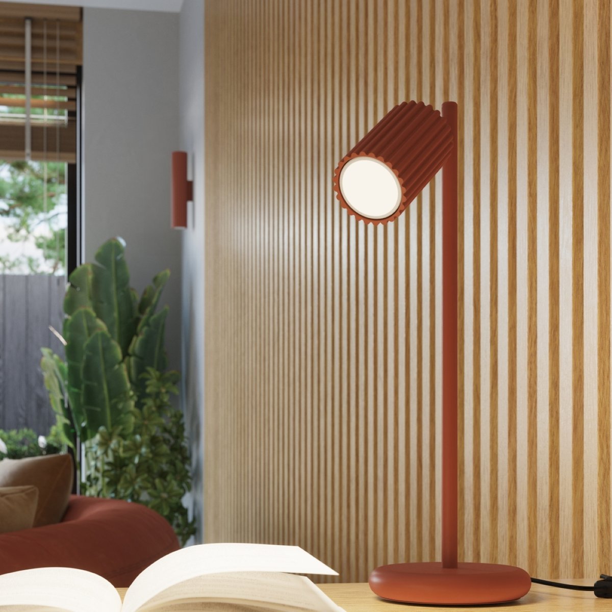 Applique Aluminium Ocre Rouge GU10 1 Karbon 10 rouge, EDEN