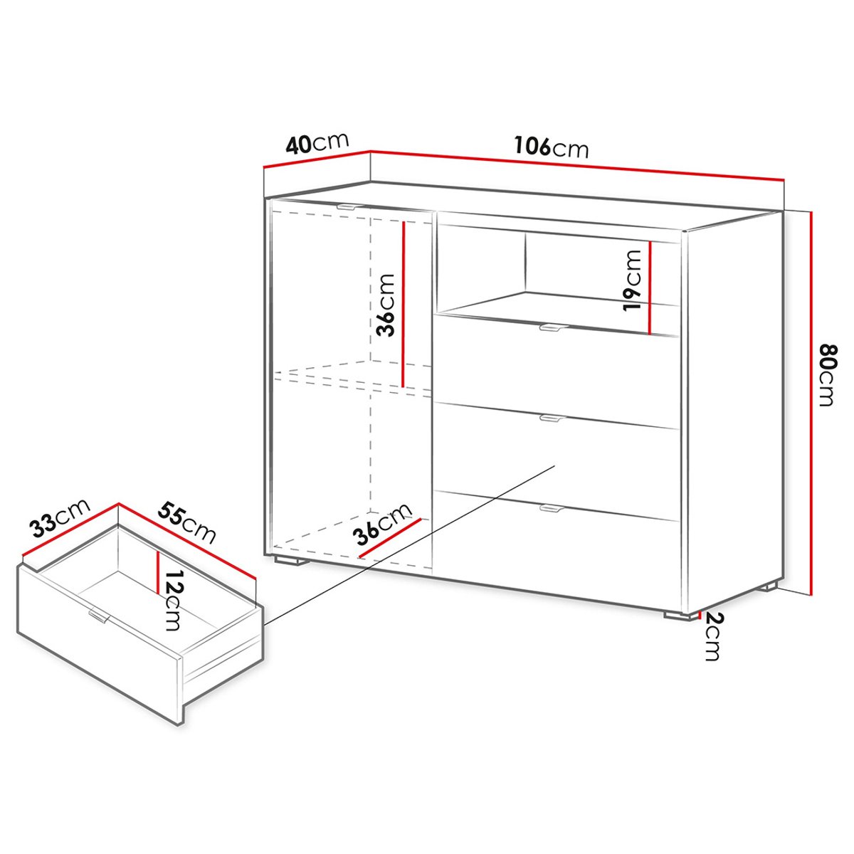 Buffet - JUDY bois, BEST MOBILIER
