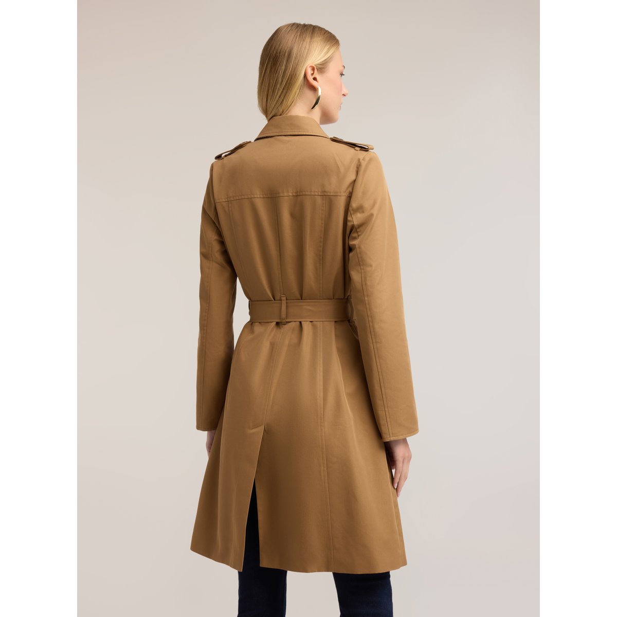Trench ceinturé double boutonnage marron, MOTIVI