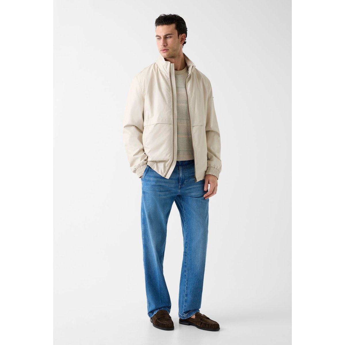 Veste En Simili Cuir beige, GUESS