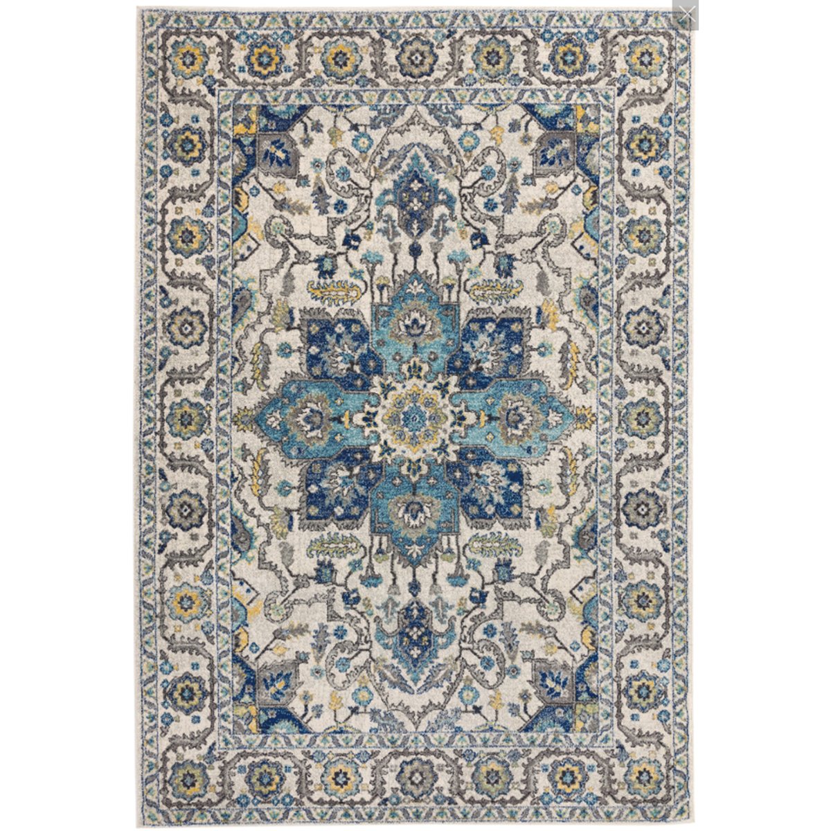 Tapis salon et chambre style orient CYRUS bleu, NOVATREND