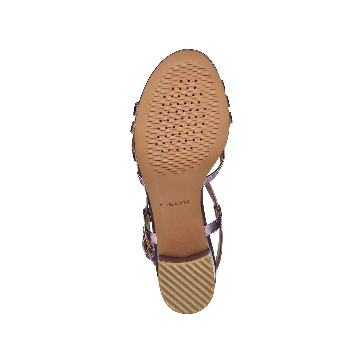Virnilisa 65 Leather Heeled Sandals, lilac, GEOX